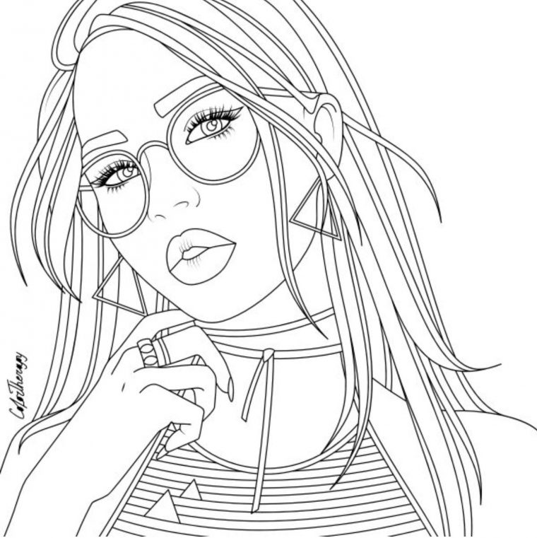 realistic person coloring page