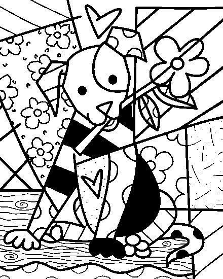 romero britto coloring pages