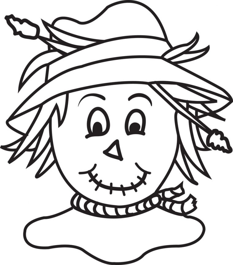 scarecrow face coloring page