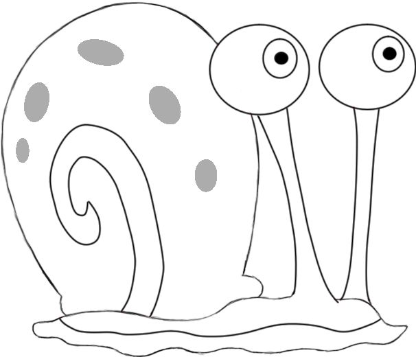 gary the snail coloring pages