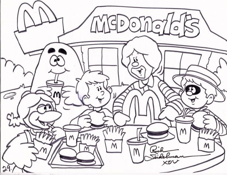 mcdonald coloring pages