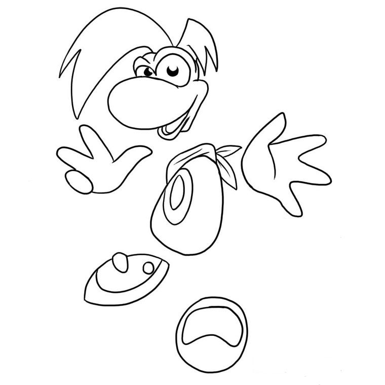 rayman coloring pages