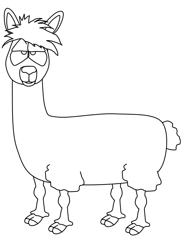 llama llama coloring page