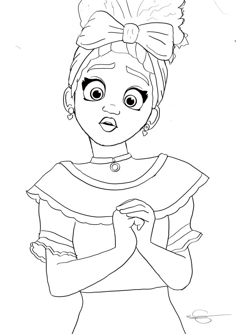 encanto coloring pages mirabel