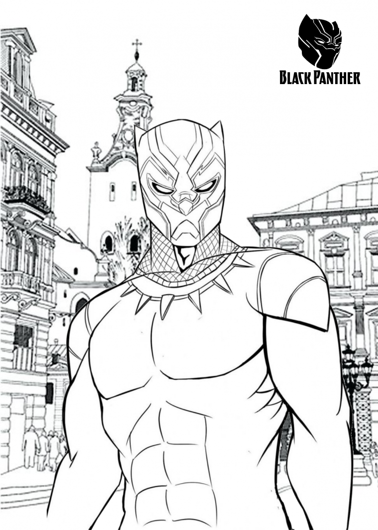 printable black panther coloring pages