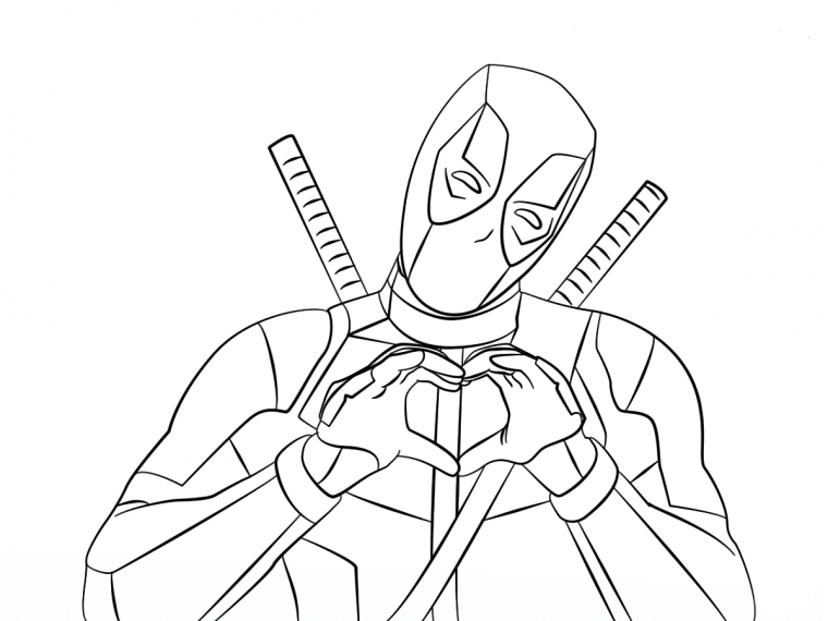 deadpool coloring pages printable