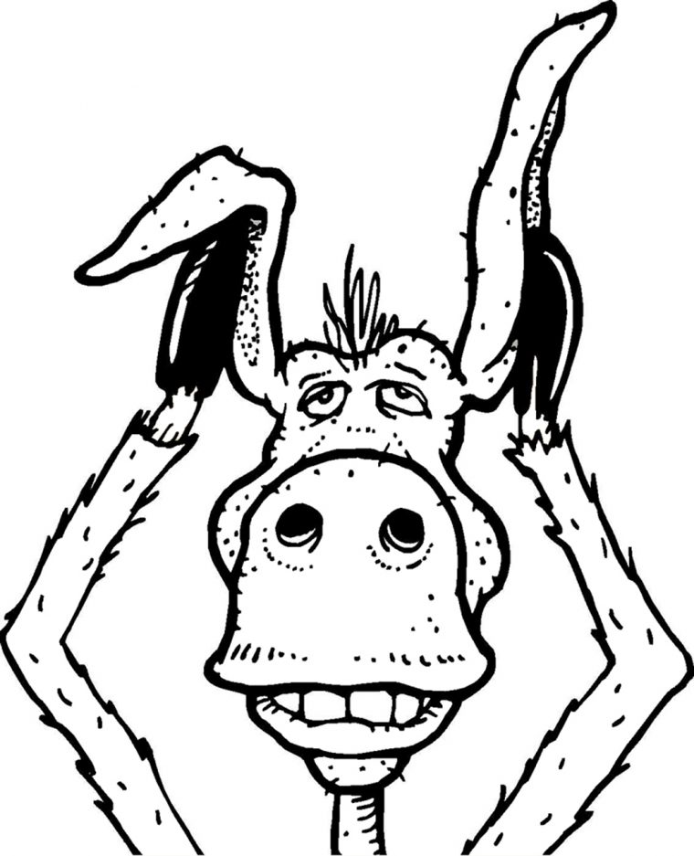 donkey hodie coloring page