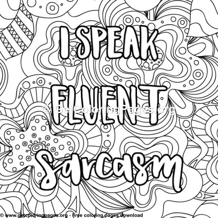 funny quote coloring pages