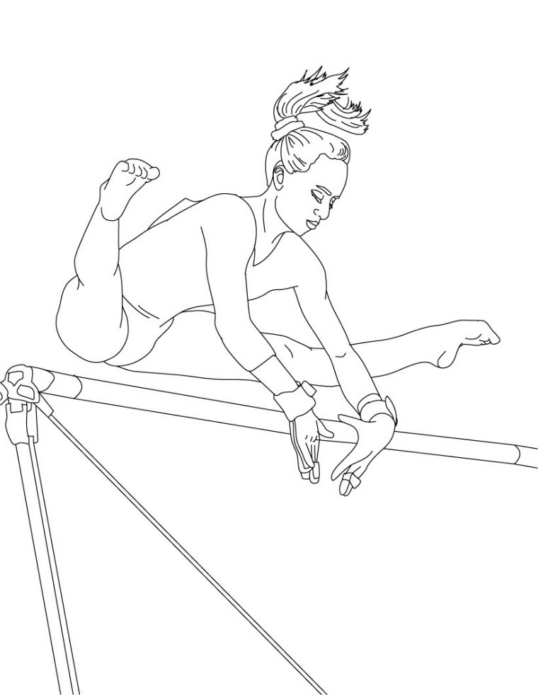 hard gymnastics coloring pages