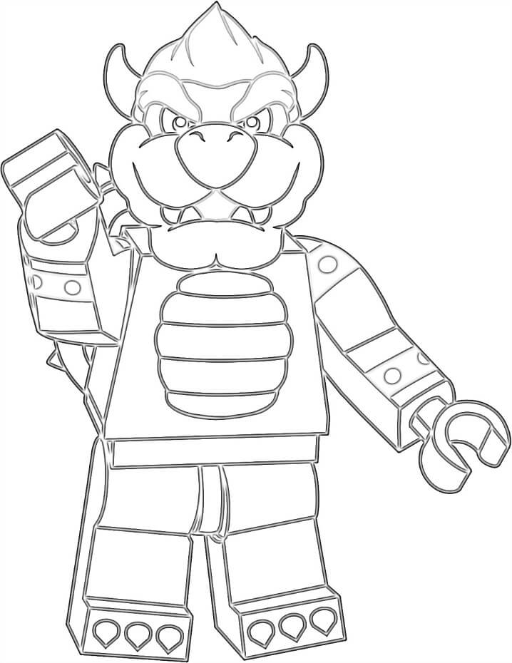 lego mario coloring page