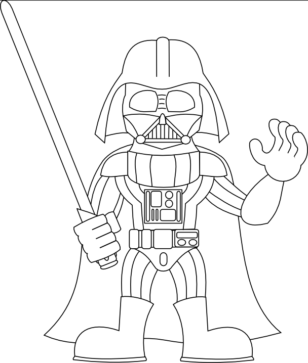 lego darth vader coloring page