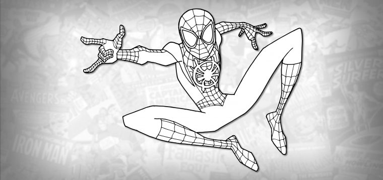 spiderman miles morales coloring page