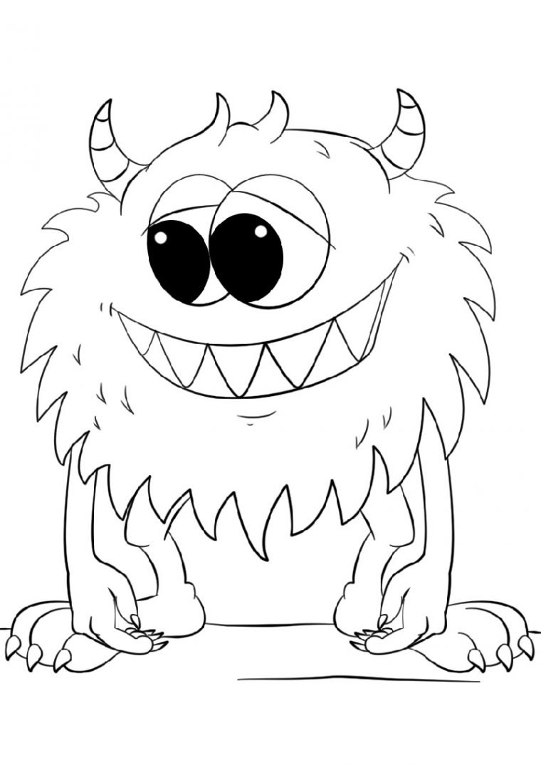 monster coloring page printable