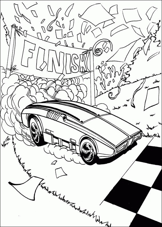 hot wheels free coloring pages