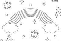 coloring sheet rainbow