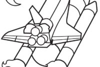 coloring page rocket ship