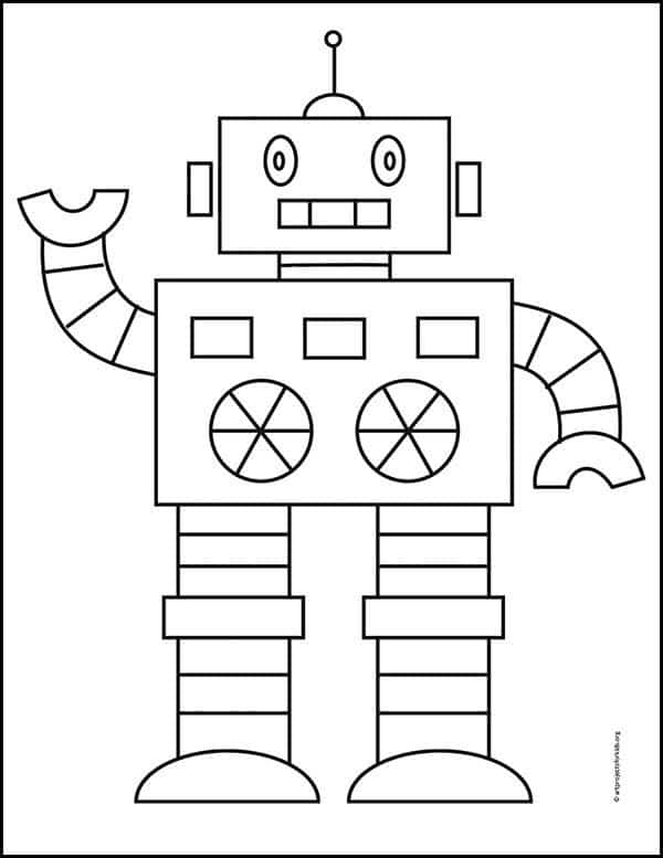 robot coloring pages pdf