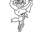 coloring page of a rose