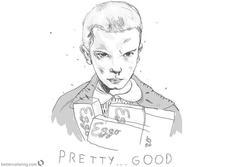 eleven stranger things coloring page