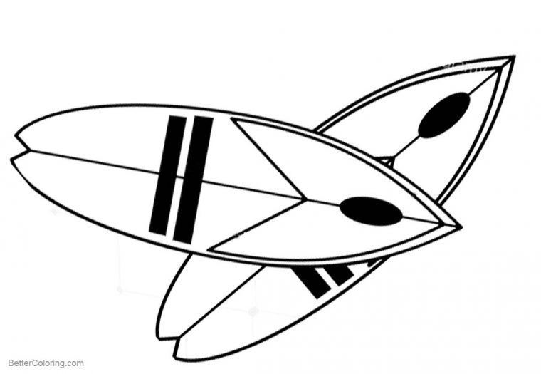 printable surfboard coloring page