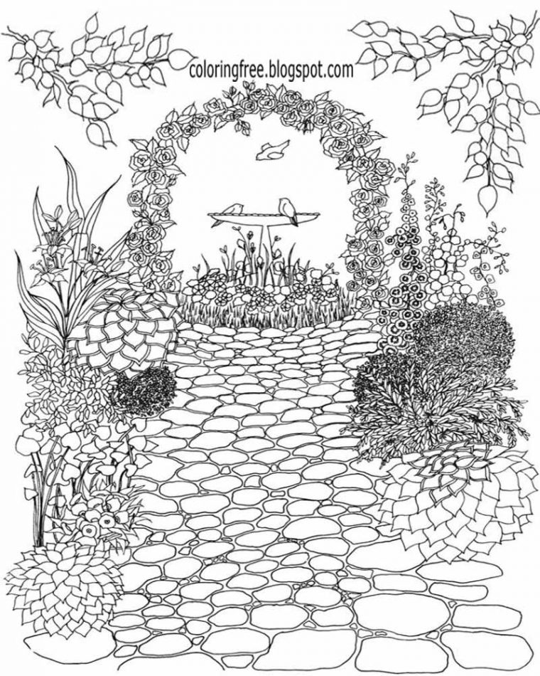 free garden coloring pages