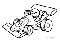 race car pictures to color