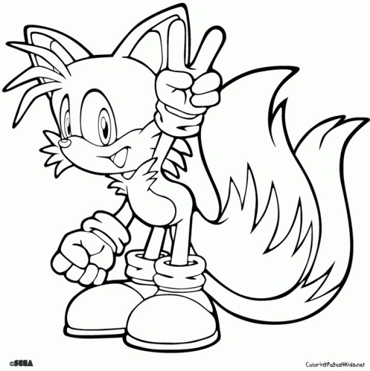 tails sonic 2 coloring pages