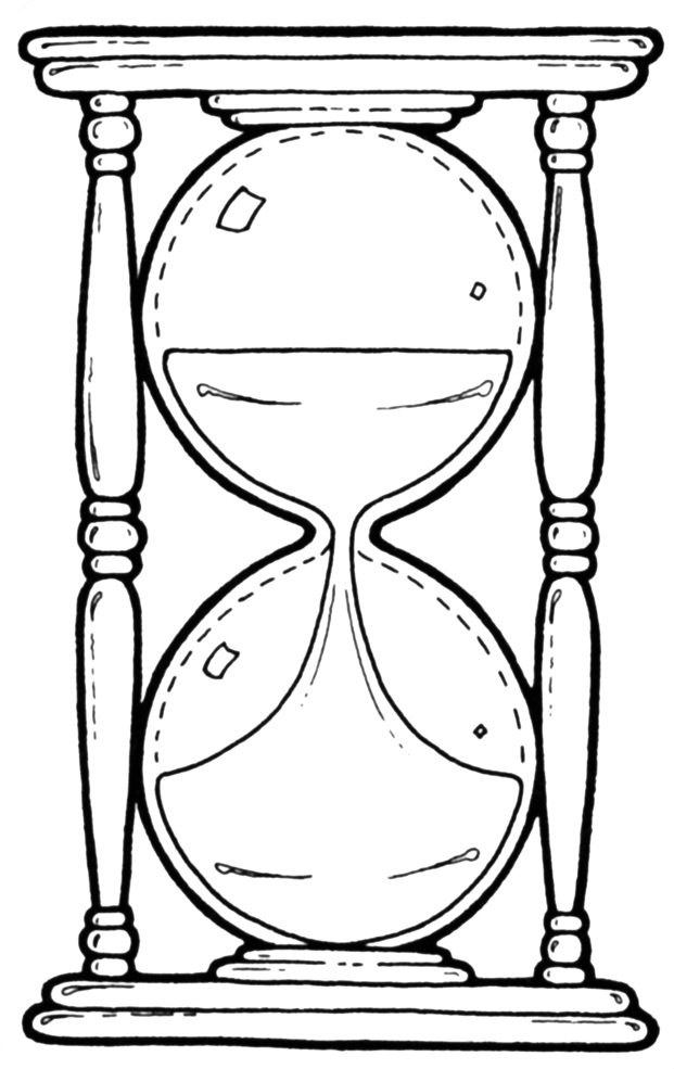 hourglass coloring page