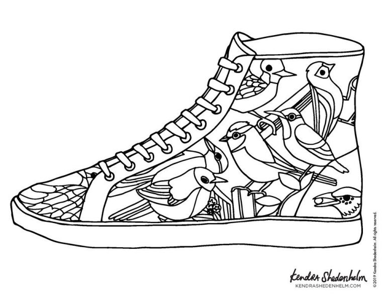 free coloring pages shoes