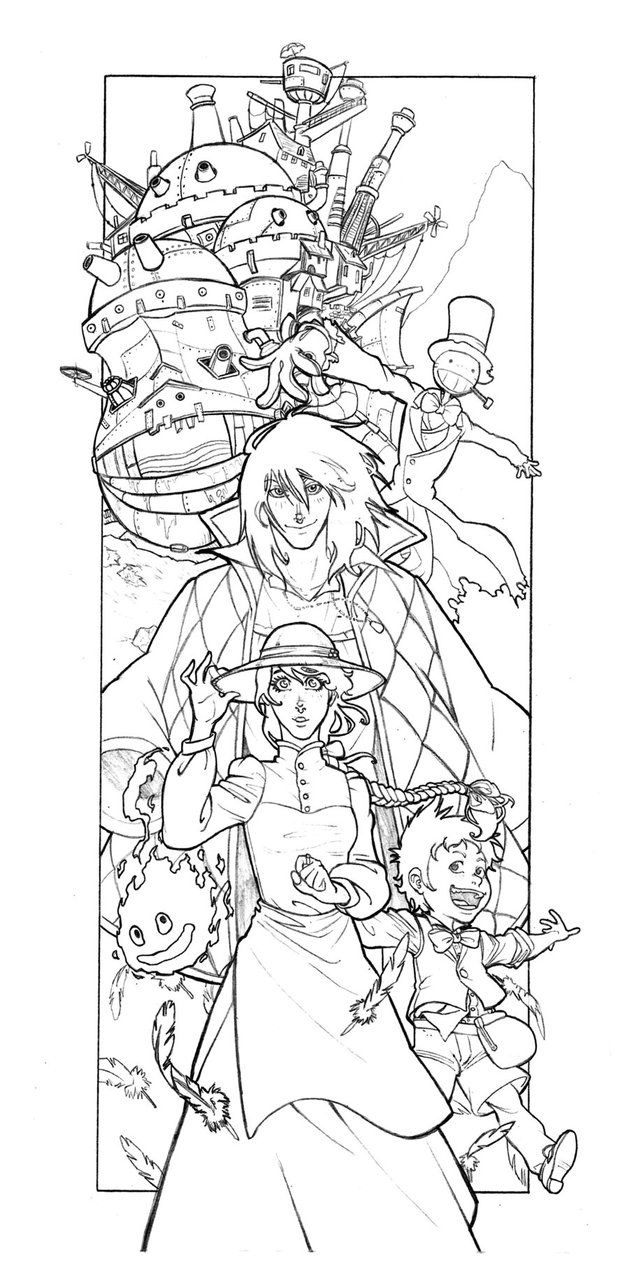 studio ghibli coloring page