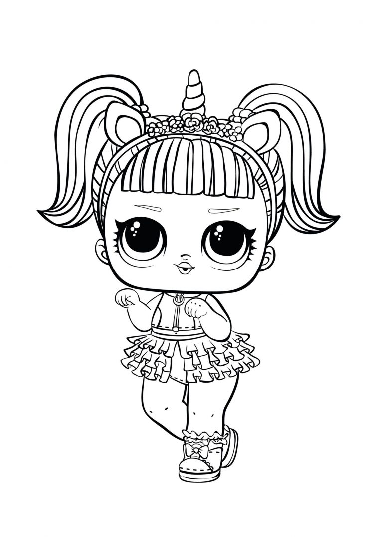 unicorn lol coloring pages