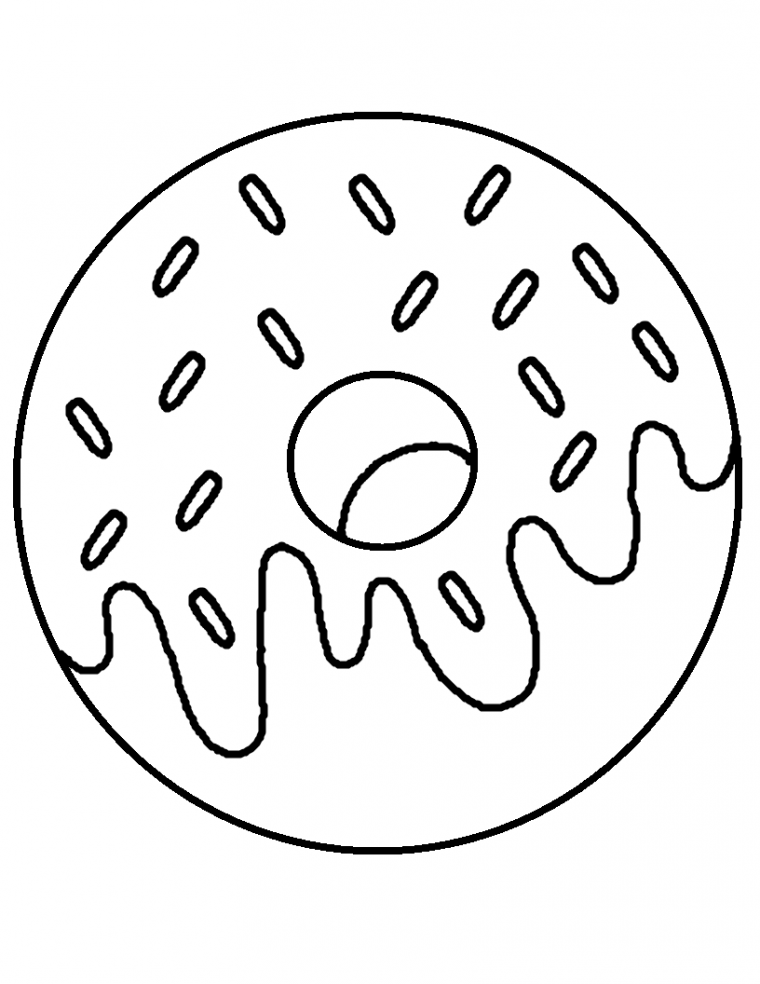 donut kawaii food coloring pages