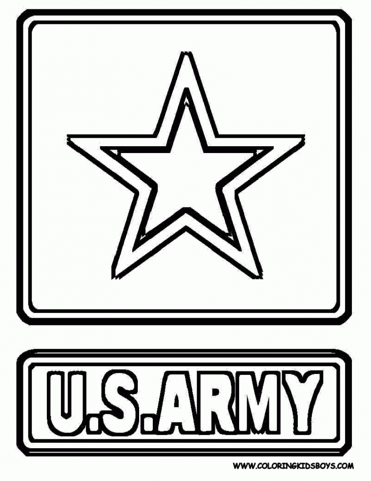 easy army coloring pages