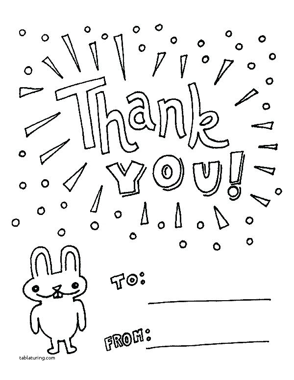 printable free printable thank you coloring pages