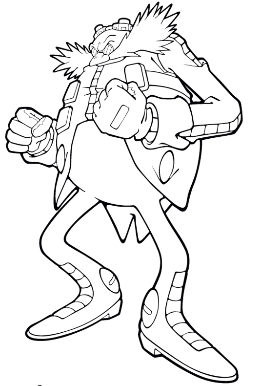 dr eggman sonic coloring pages