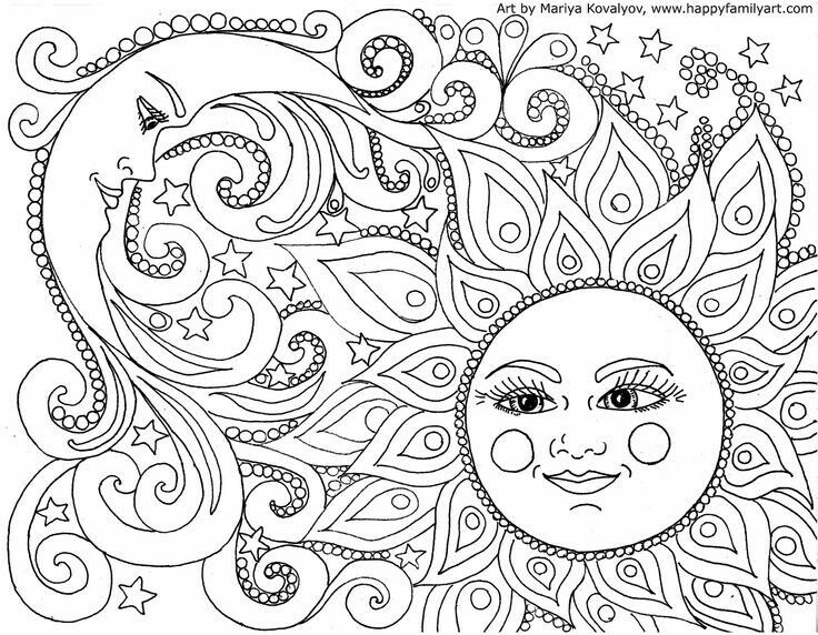 day and night coloring pages