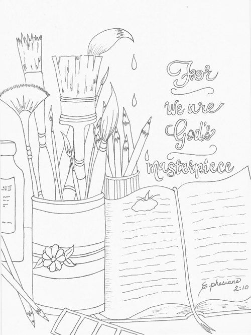 ephesians 2 10 coloring page