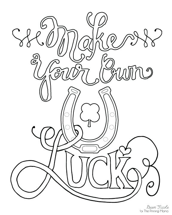 luck coloring pages