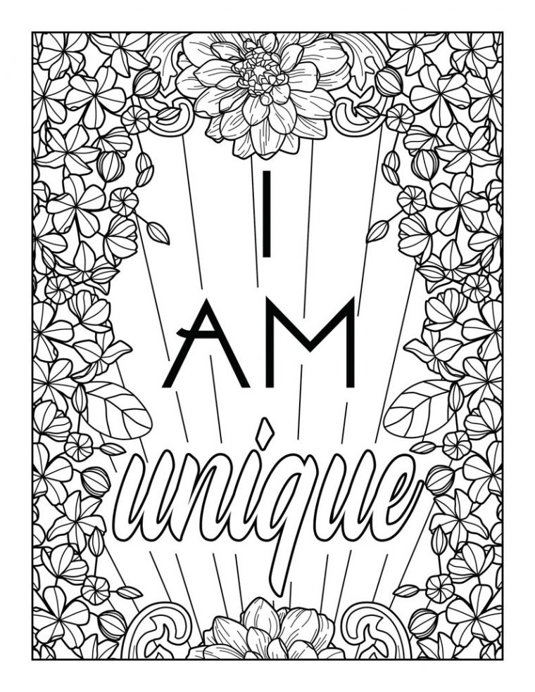 affirmation coloring page