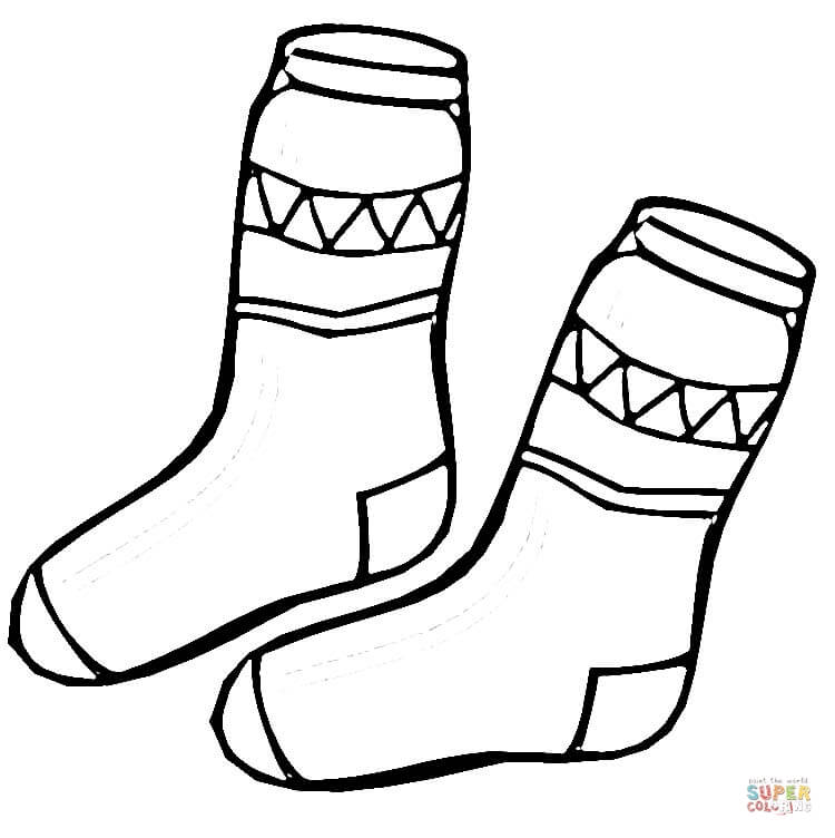 sock coloring pages