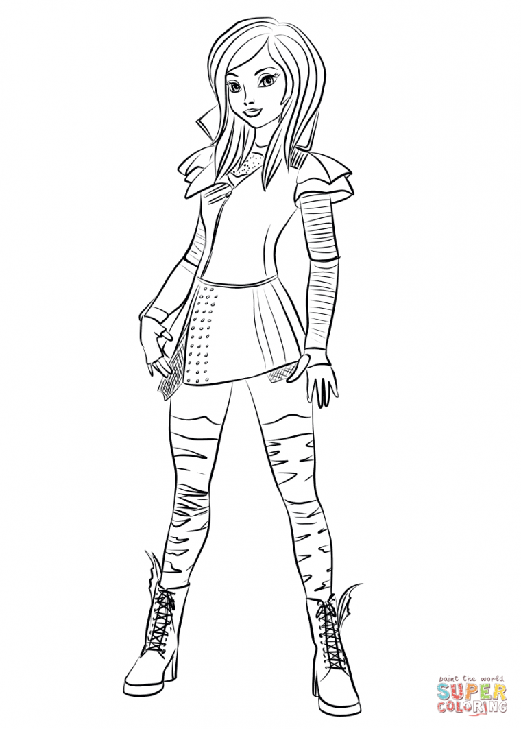 mal from descendants coloring pages