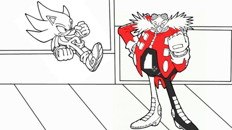 sonic vs eggman coloring pages