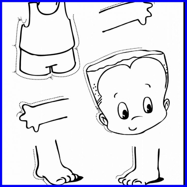 preschool body parts coloring pages