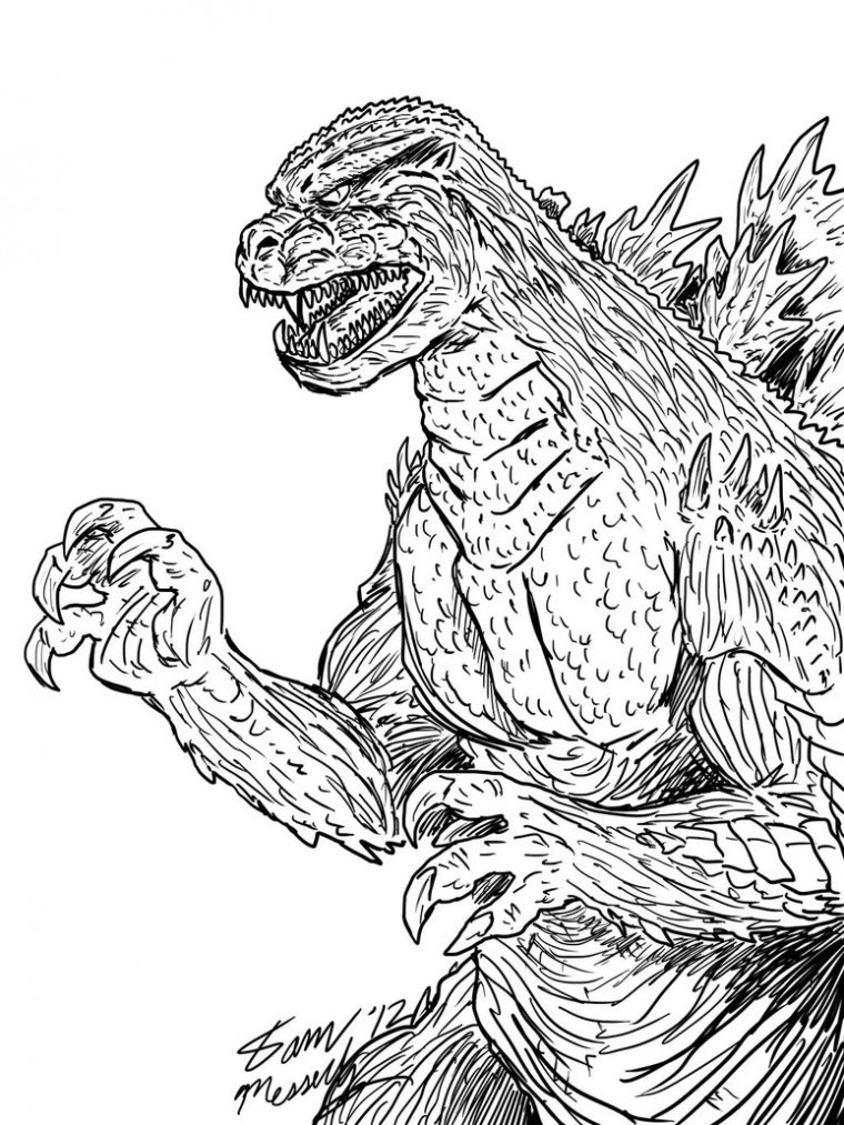 godzilla coloring pages 2019