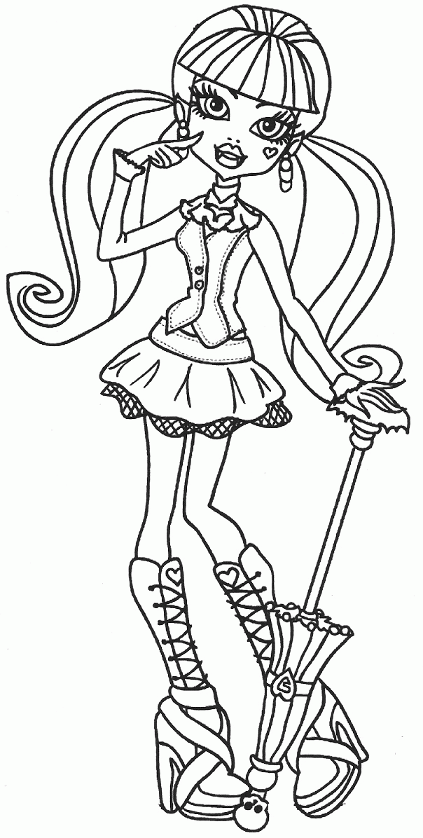 draculaura monster high coloring pages