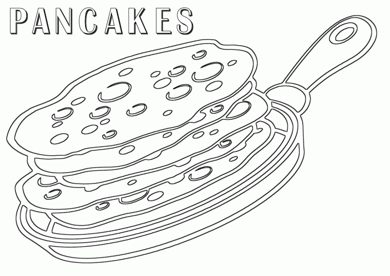 pancakes coloring pages