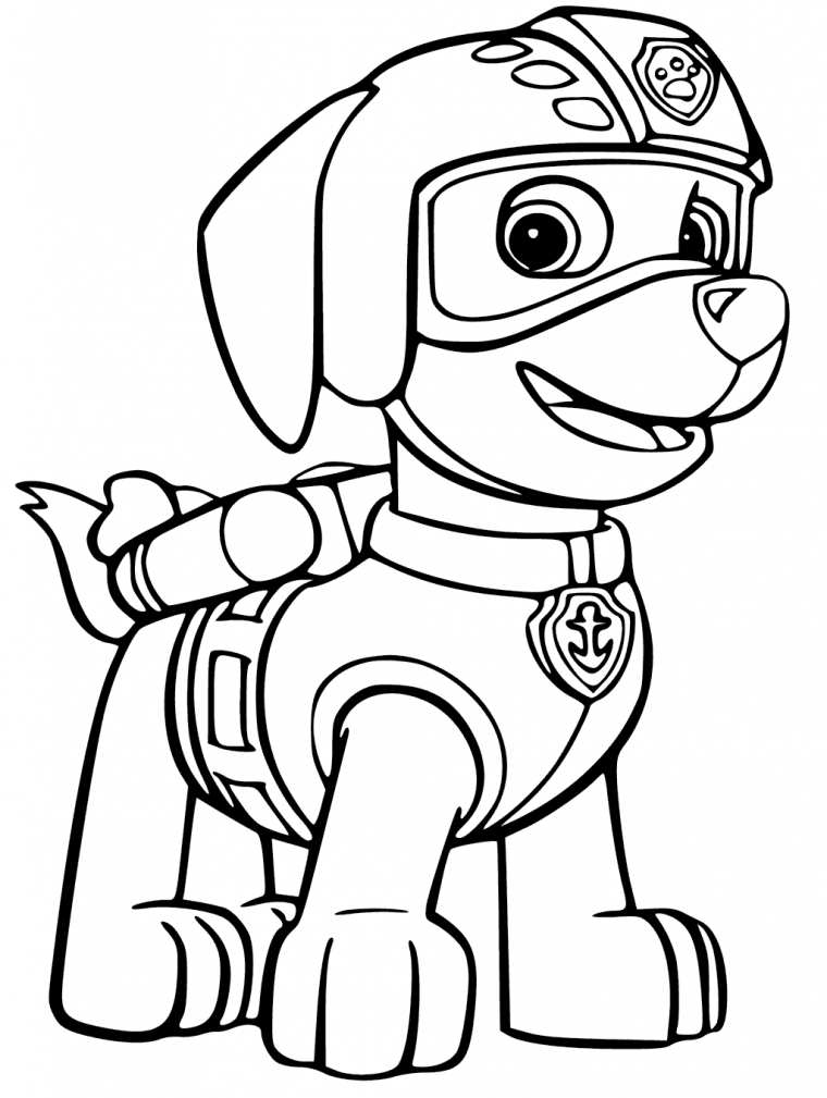 paw patrol zuma coloring pages