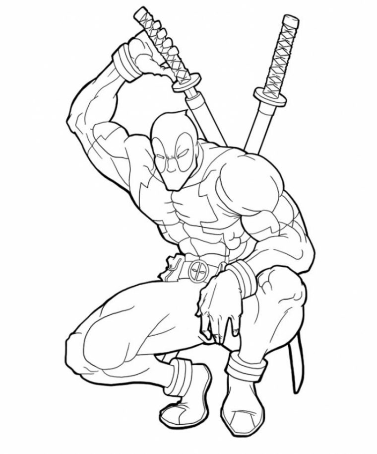 deadpool coloring pages to print
