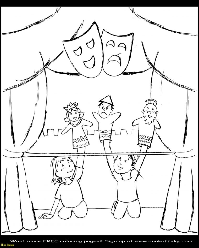 puppet coloring page