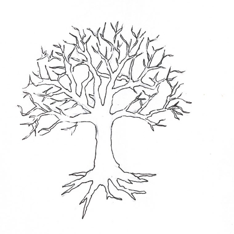 tree without leaves coloring page